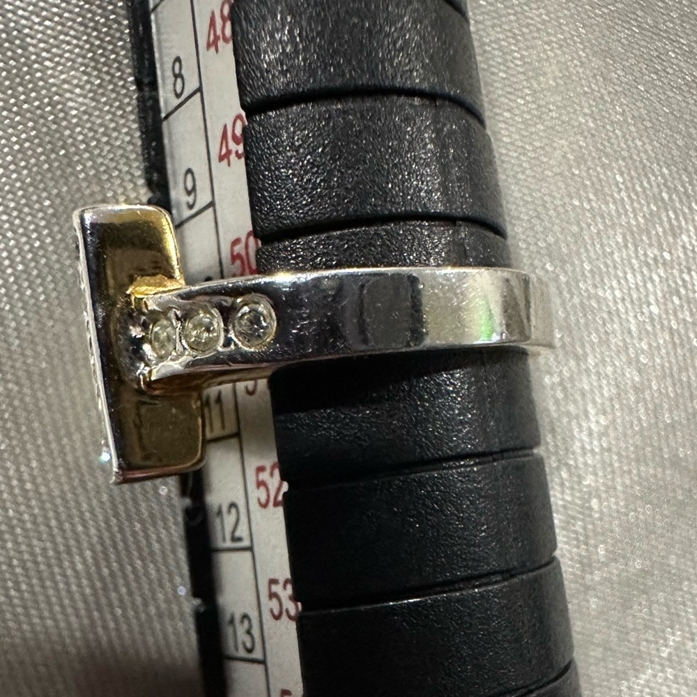 18kt GE plated ring with gemstones - Picture 6 of 6
